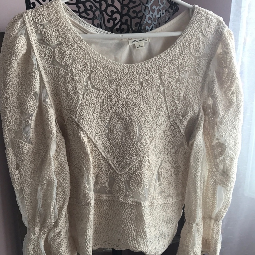 Elegant Cream Lace Blouse
